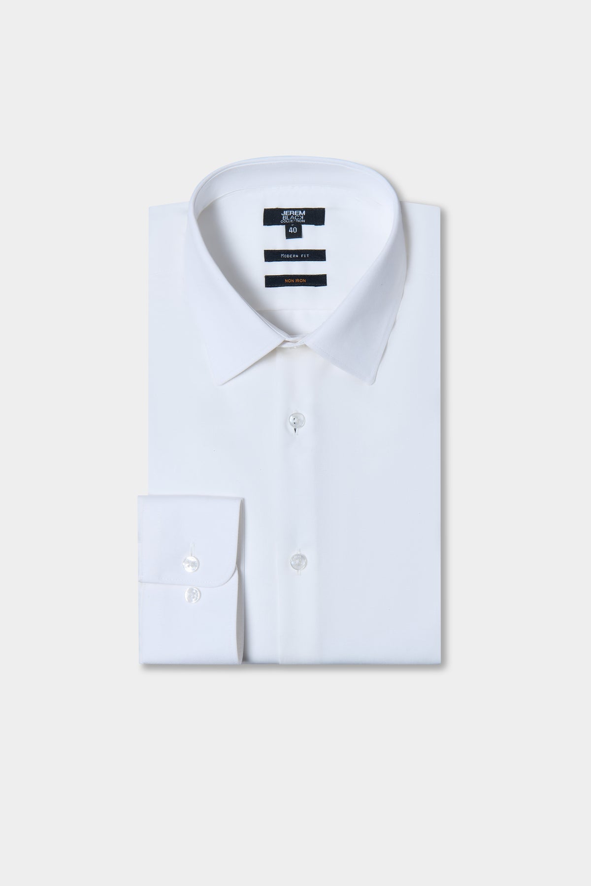 Chemise droite en twill de coton sans repassage