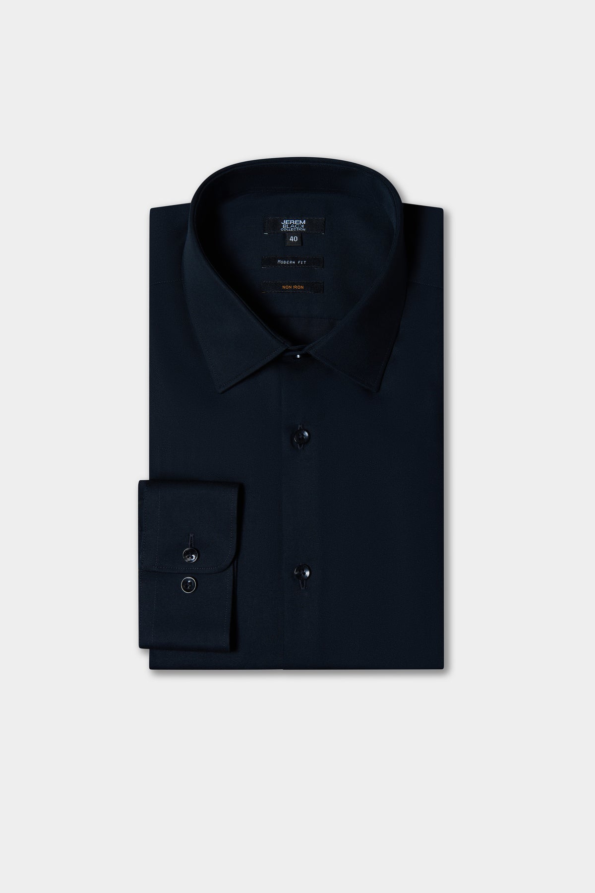 Chemise droite en twill de coton sans repassage