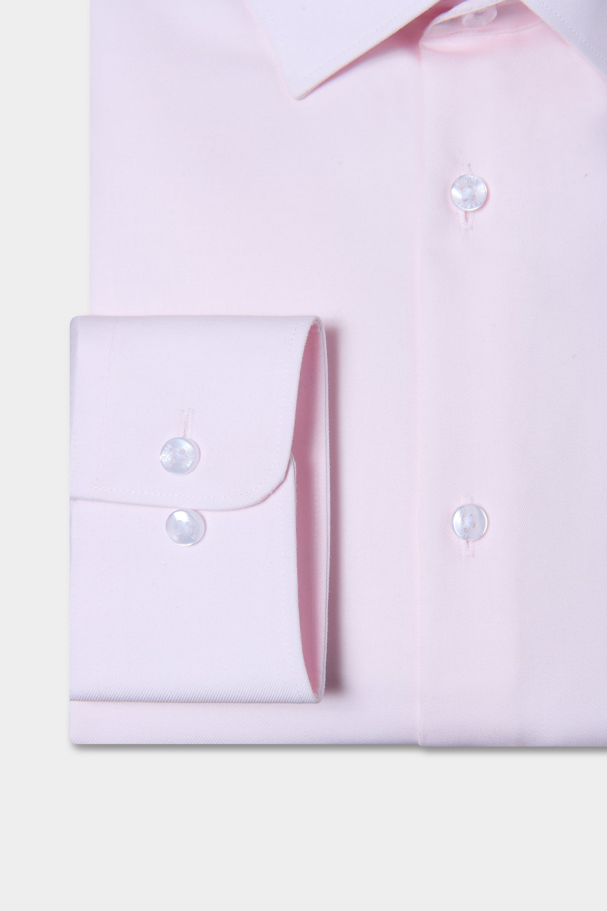 Chemise droite en twill de coton sans repassage