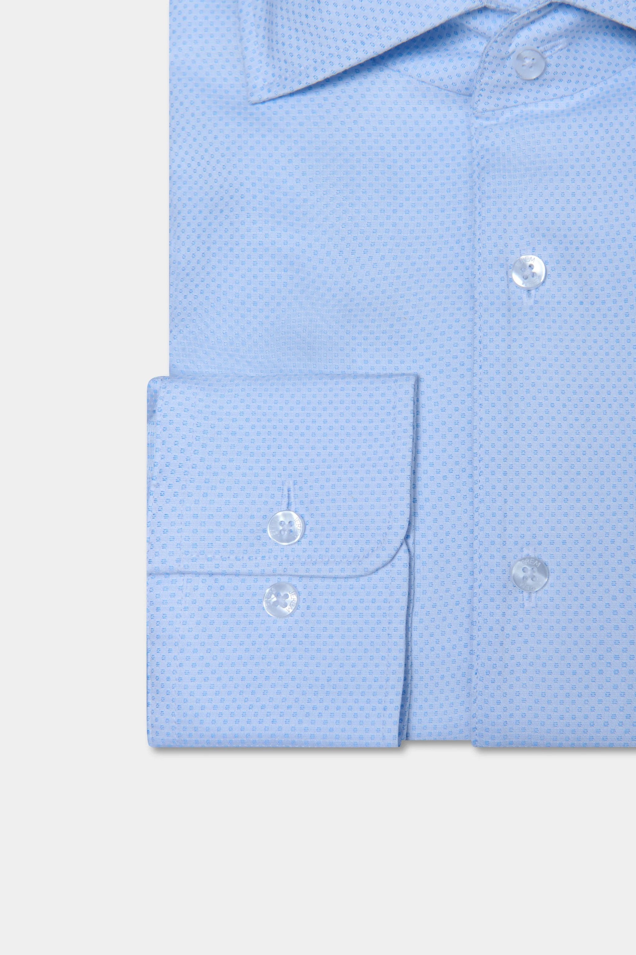 Coton coupe droite col classique — Chemise texturée Jerem, col classique, coupe droite