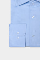 Coton coupe droite — Chemise texturée Jerem, col classique, coupe droite