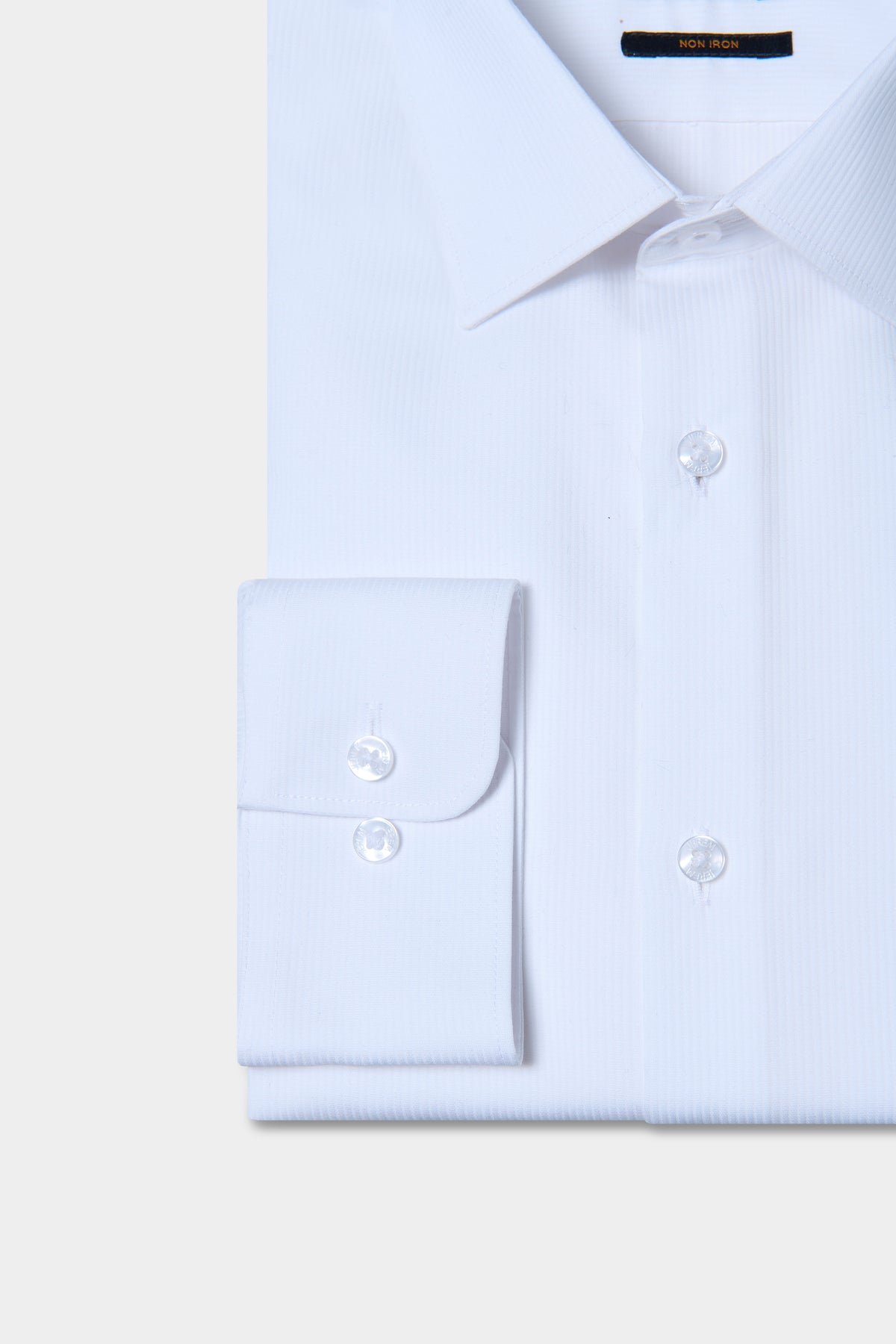 Slim-fit easy-iron shirt in cotton twill