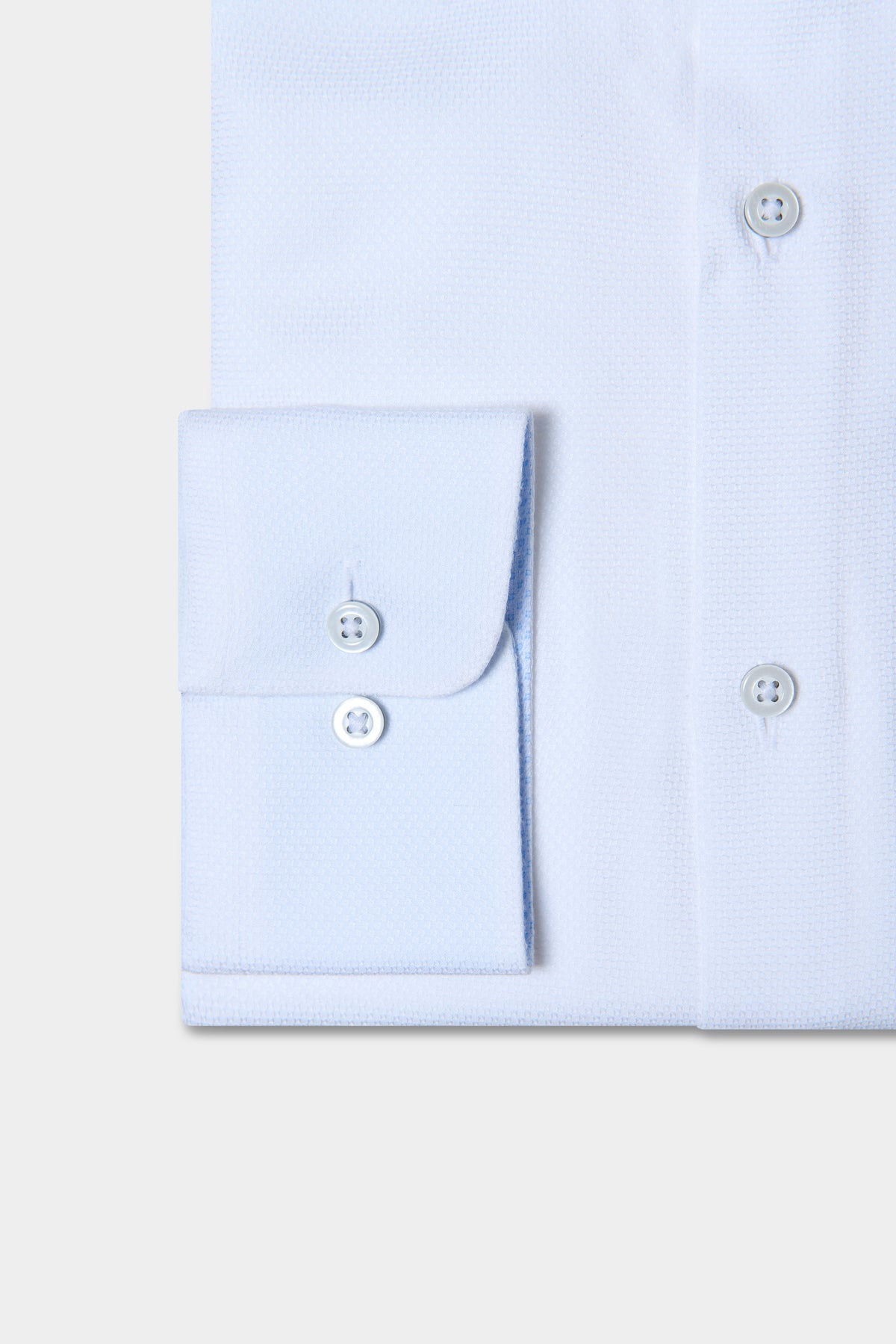Camisa texturizada de algodón de fácil planchado corte ajustado