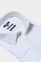 Straight-cut textured non-iron shirt, light blue — photo 2