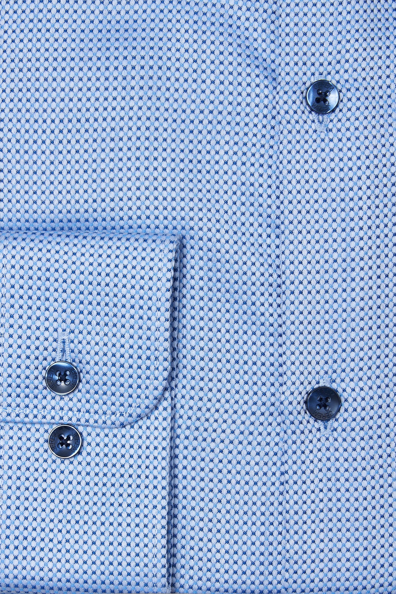 Coton sans repassage coupe droite — Chemise texturée Jerem, sans repassage, col classique