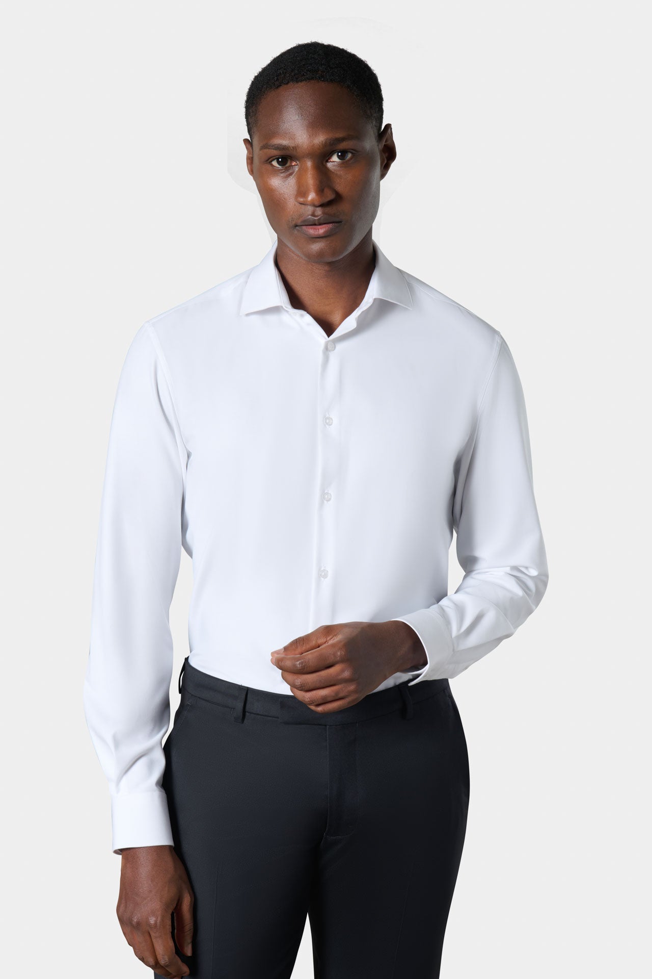 Fitted suit trousers in Super 120's wool