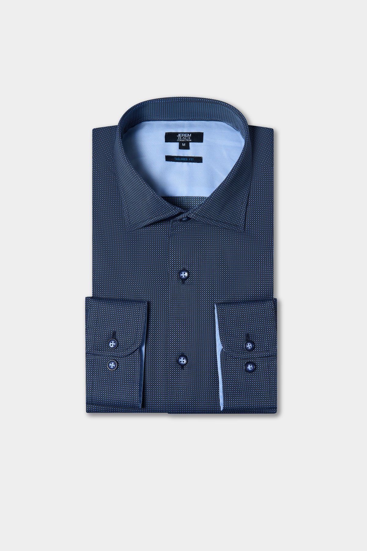 Chemise ajustée en coton gris