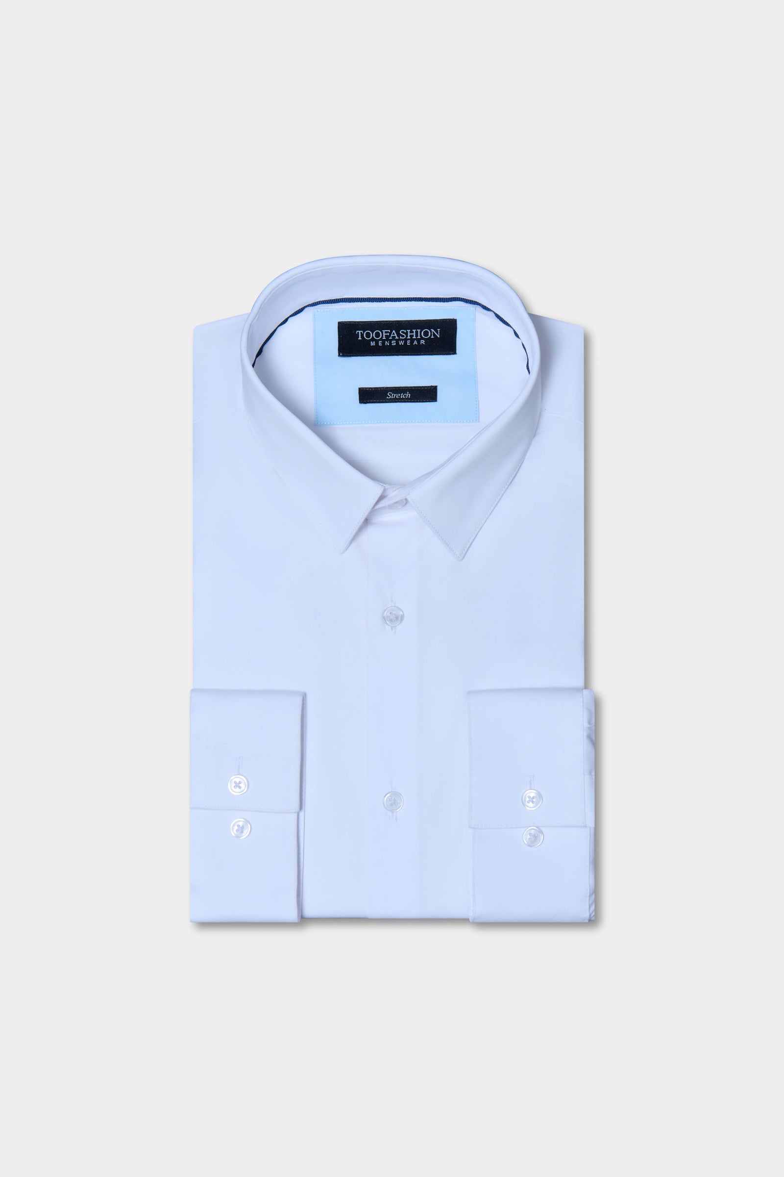 Chemise en popeline de coton stretch slim fit Jerem, col classique