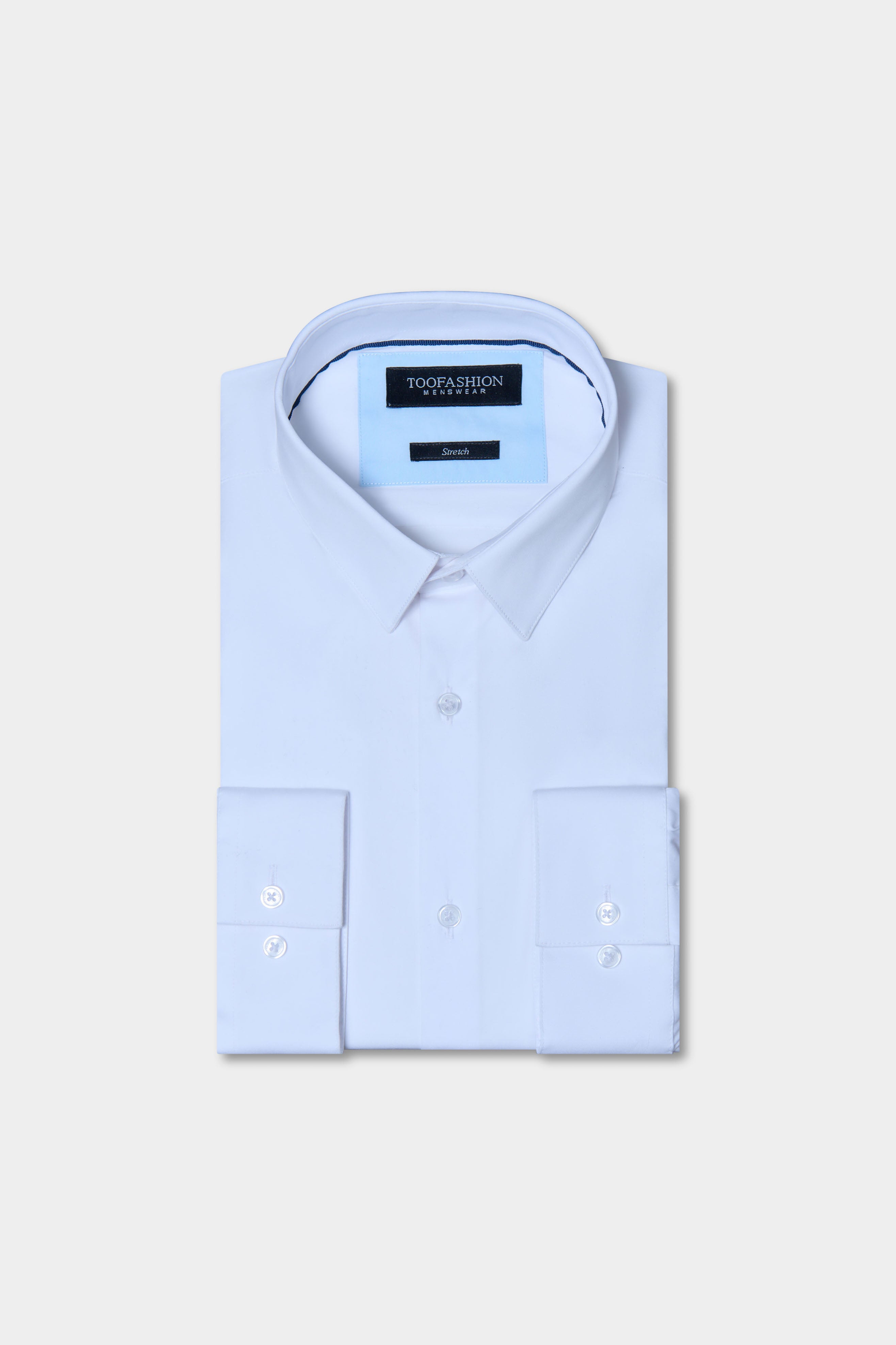 Chemise en popeline de coton stretch slim fit Jerem, col classique