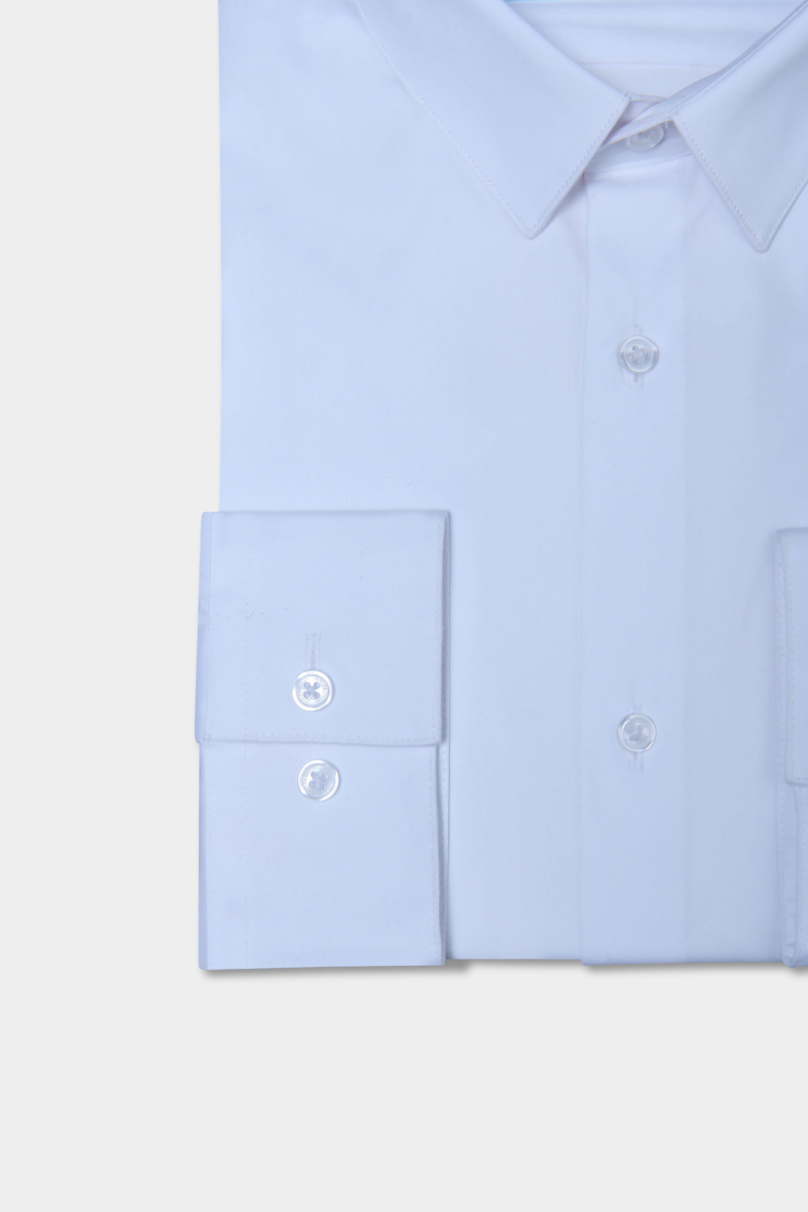 Popeline de coton stretch slim fit — Chemise Jerem, col classique