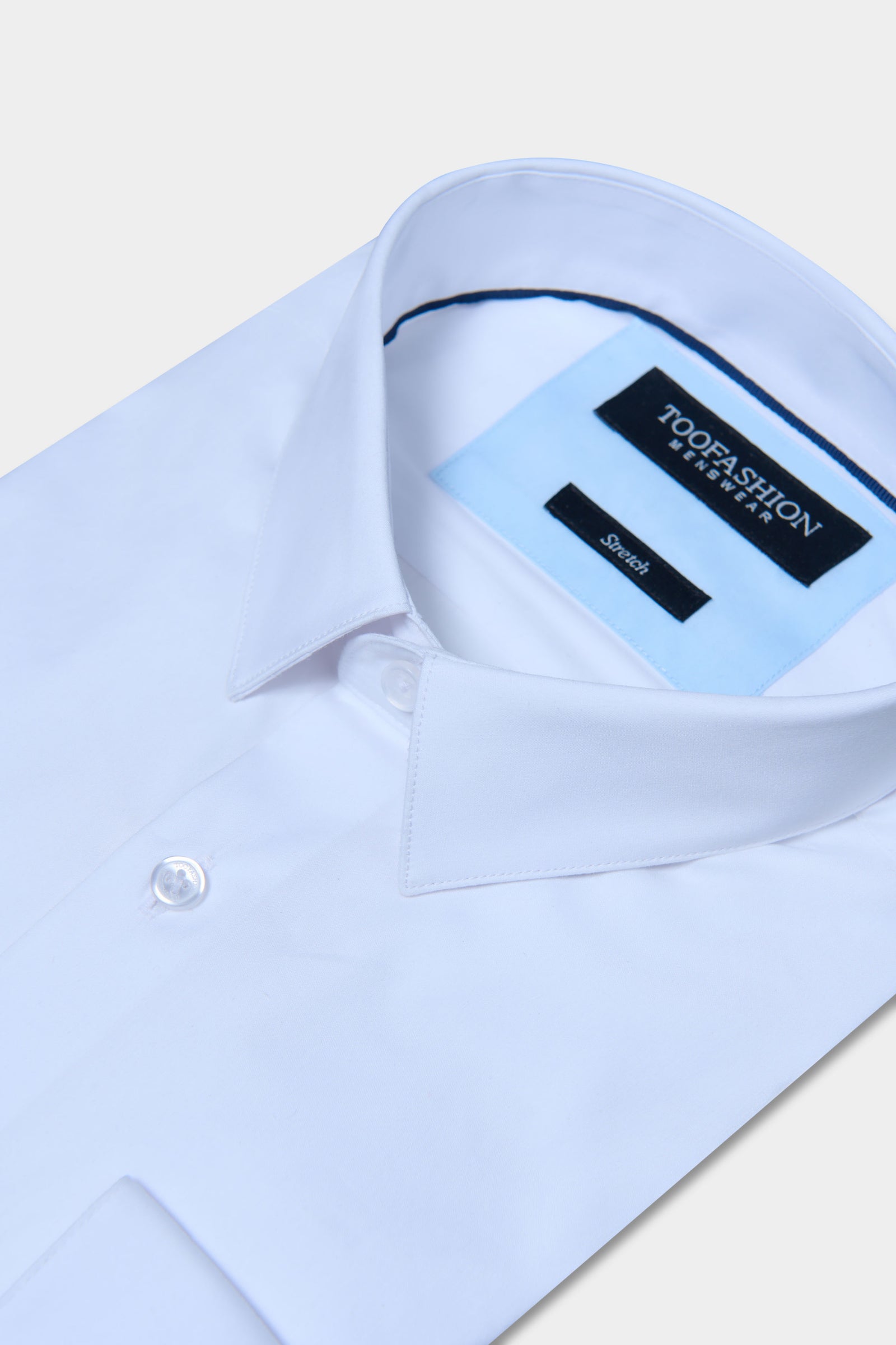 Chemise, popeline de coton stretch slim fit Jerem, col classique