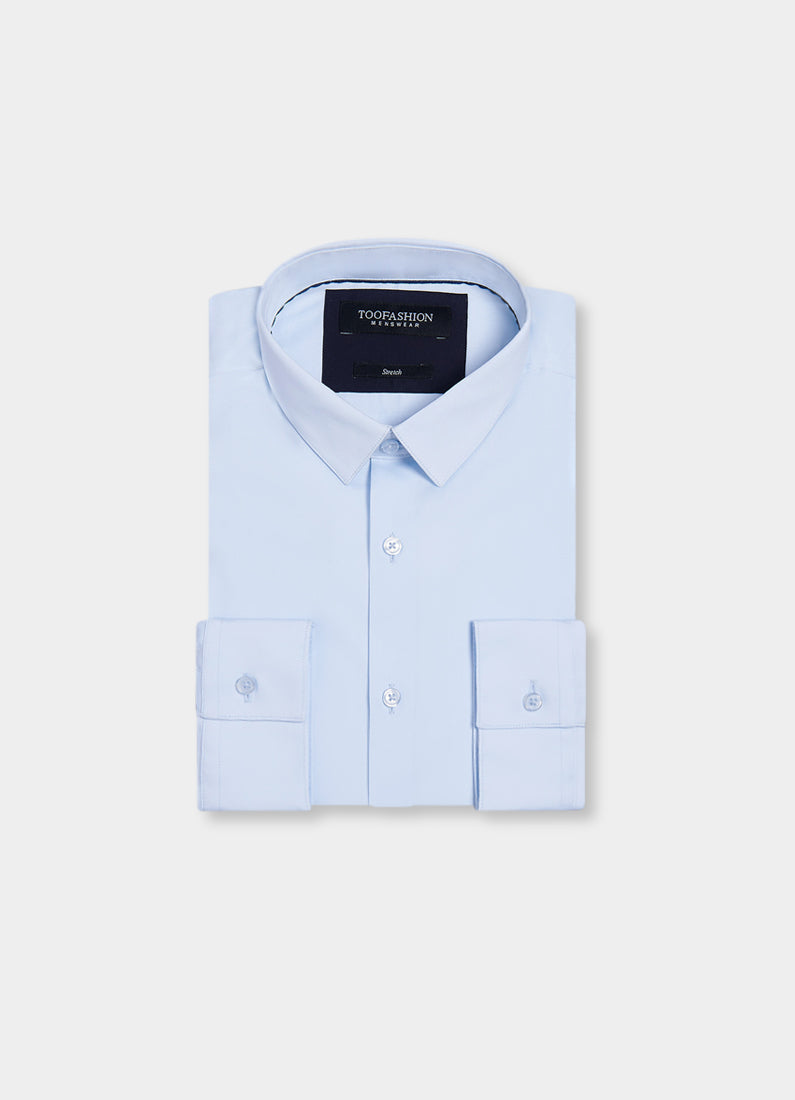 Popeline de coton stretch slim fit — Chemise Jerem, col classique vue 7