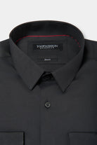 Chemise en popeline de coton stretch slim fit Jerem, col classique vue 5
