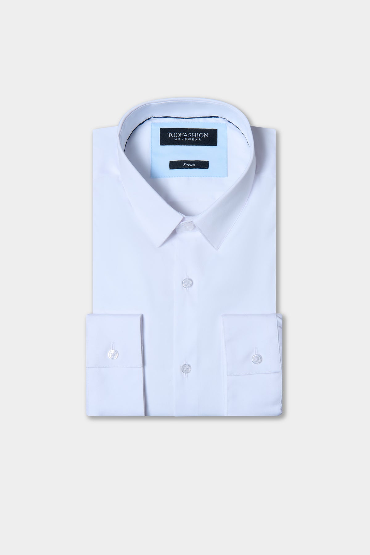 Slim fit stretch cotton poplin shirt