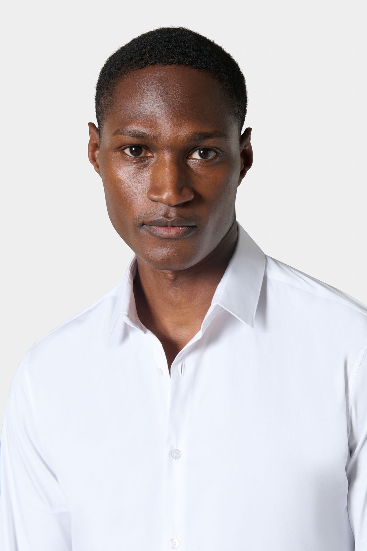 Chemise en popeline de coton stretch slim fit