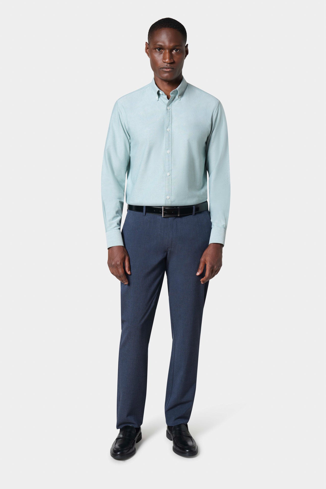 Chemise col boutonné en oxford de coton Jerem Paris, vue de dos