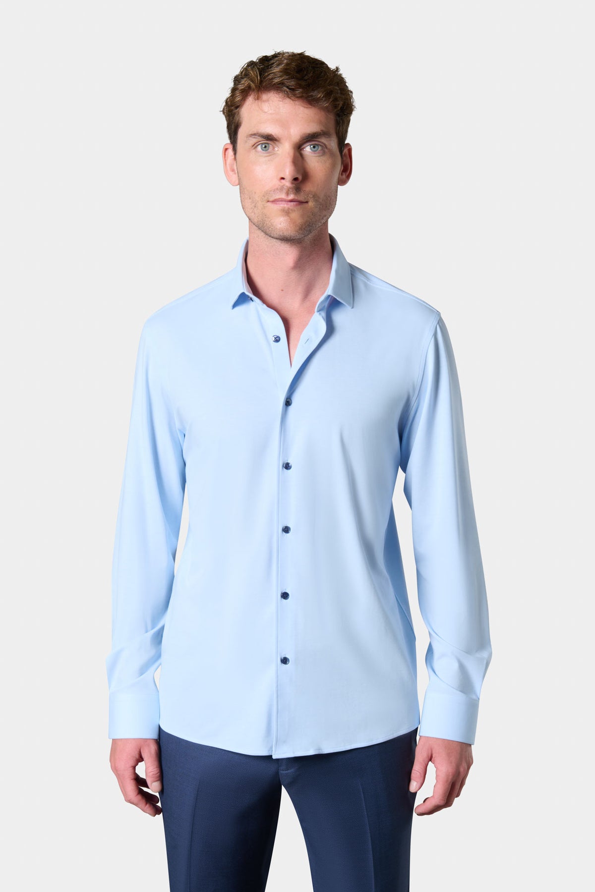 Camisa confort en algodón elástico