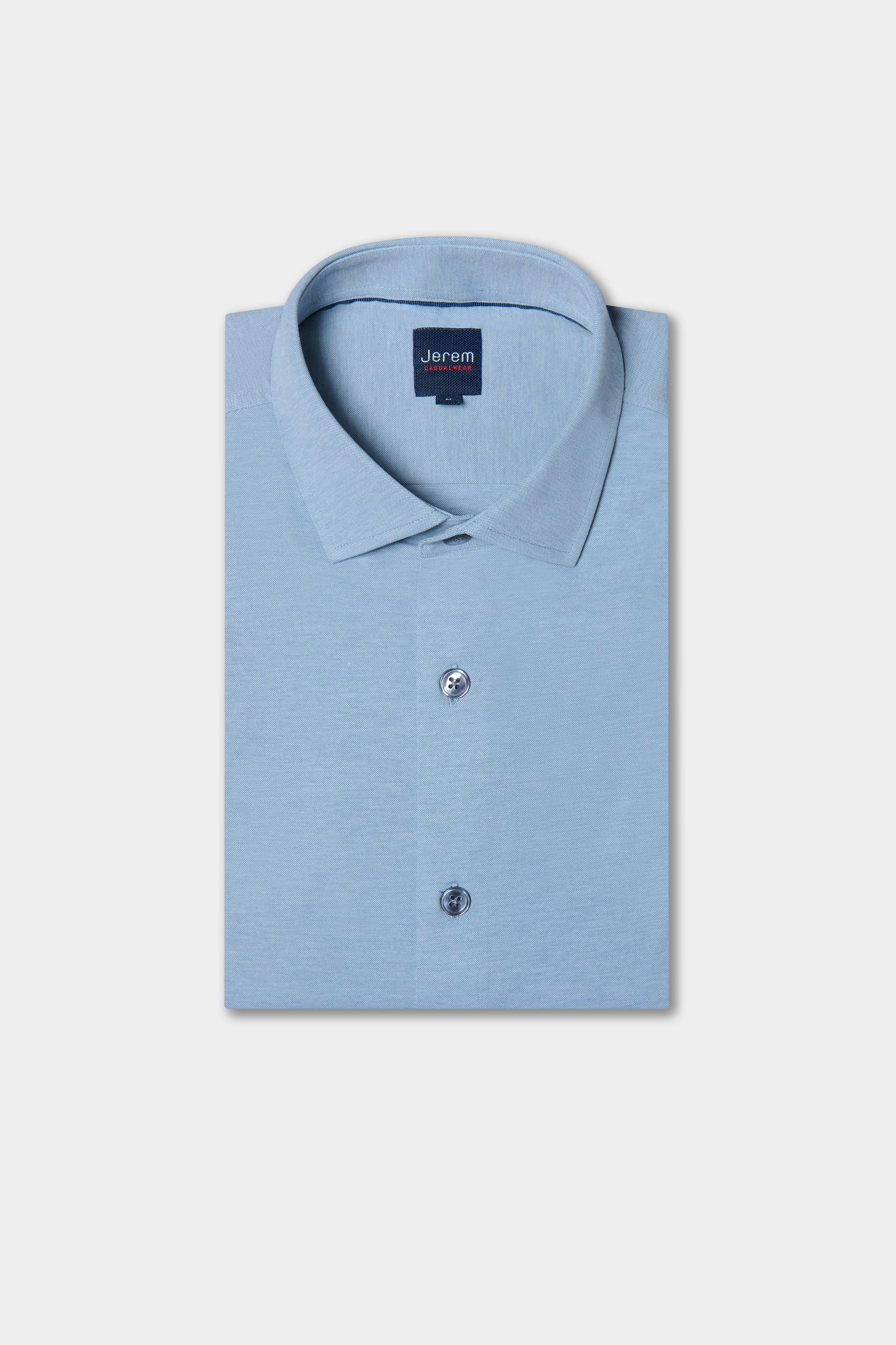 Vaquero recto en denim azul elástico