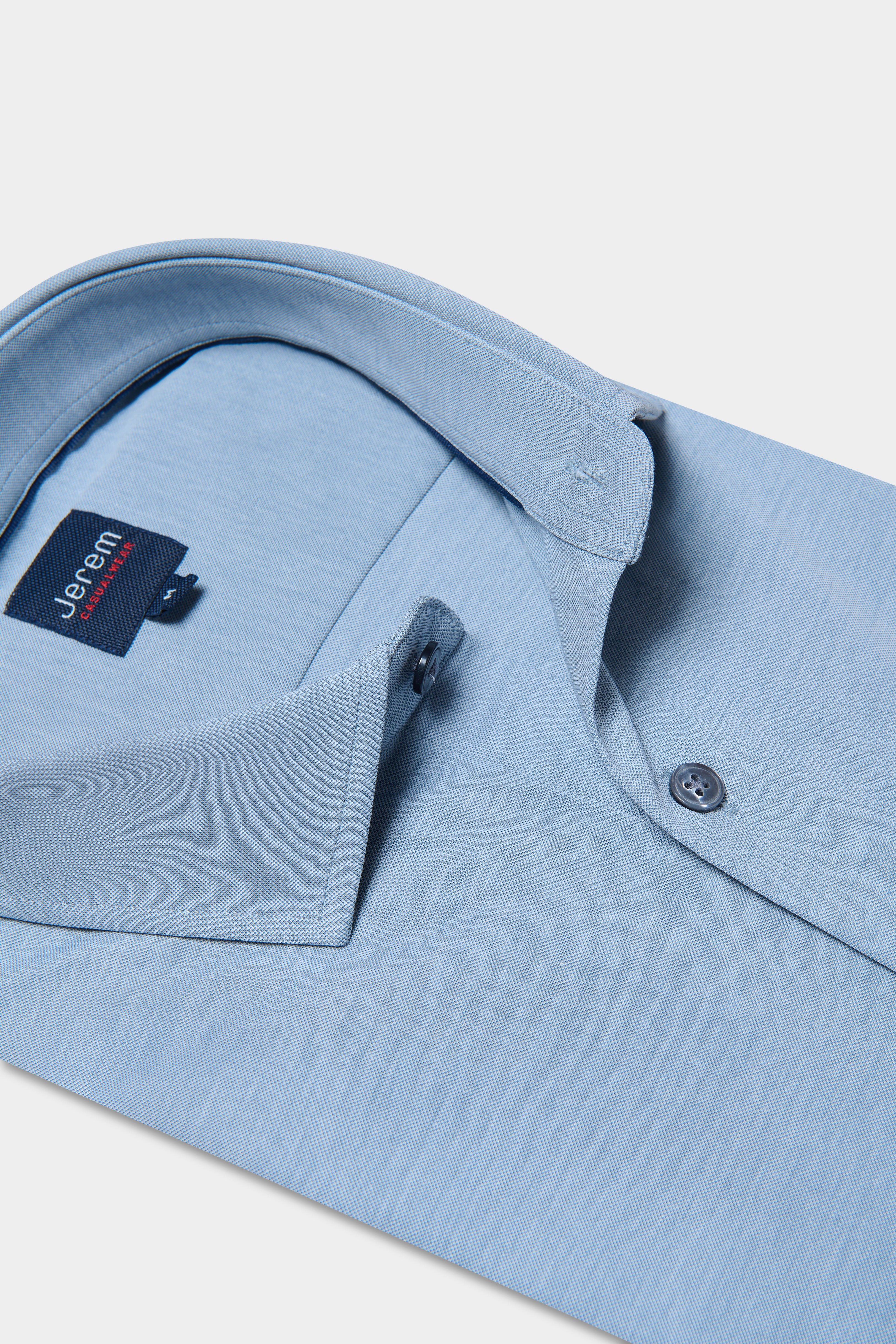 Vaquero recto en denim azul elástico
