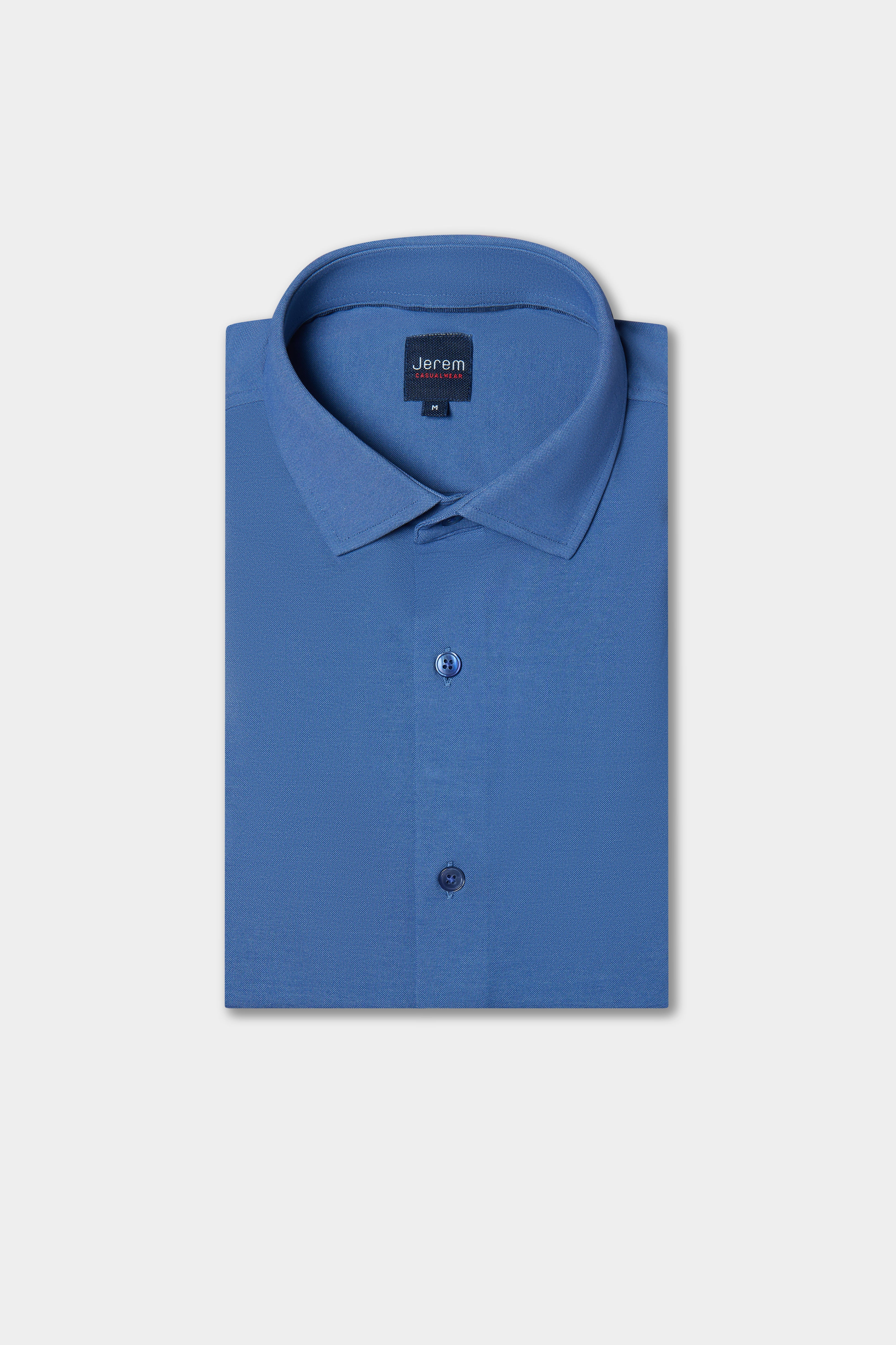 Vaquero recto en denim azul elástico