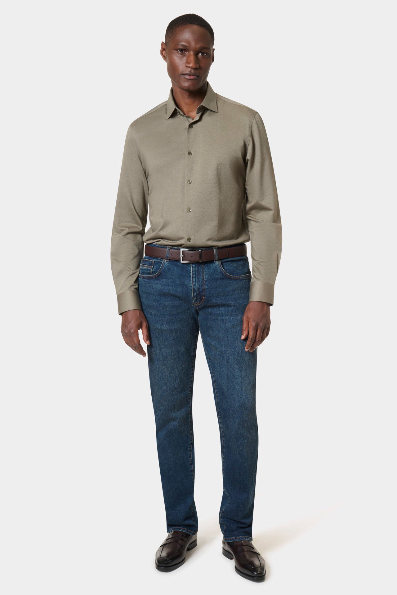 Chemise confort en jersey de coton Jerem Paris, vue de dos