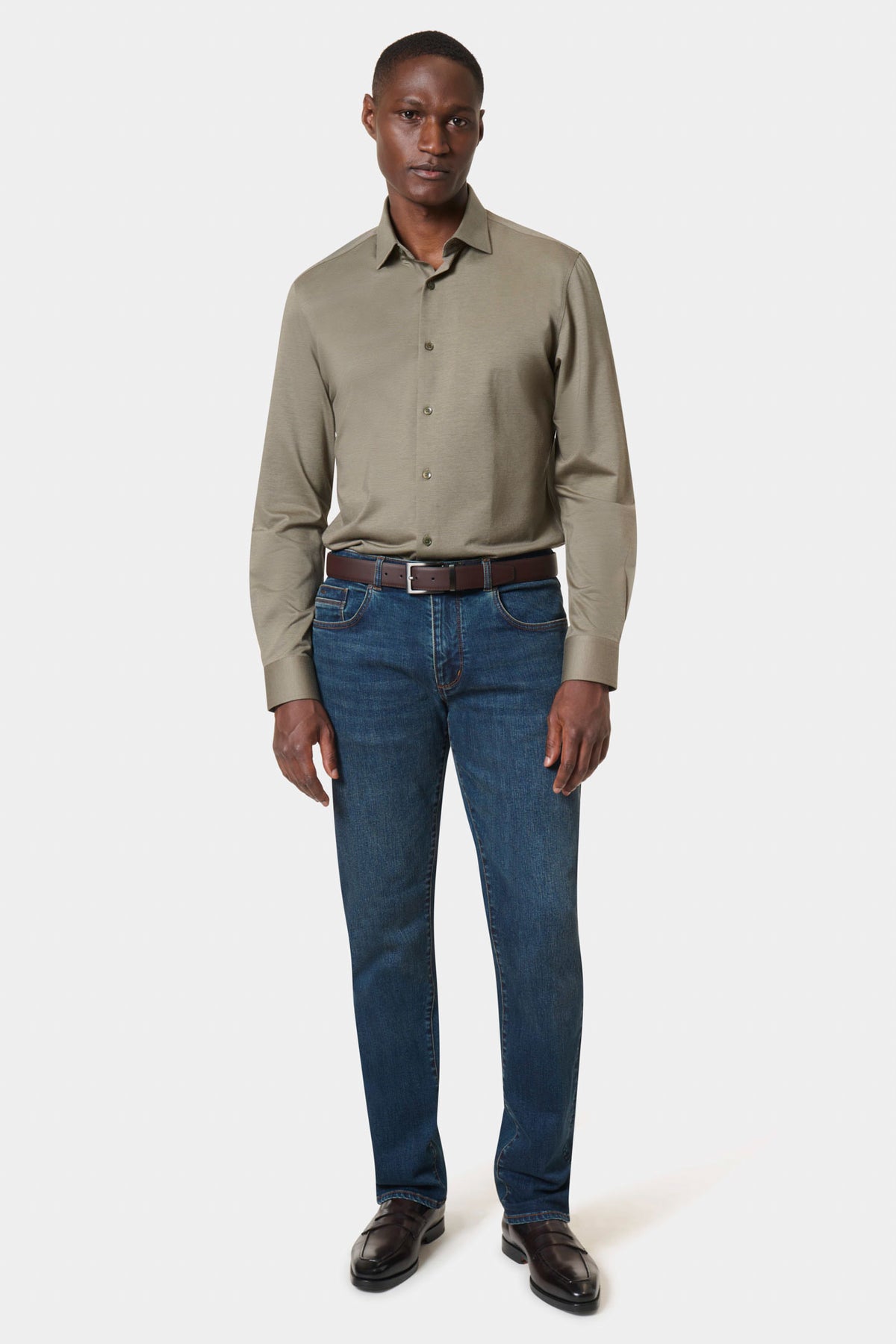 Chemise confort en jersey de coton Jerem Paris, vue de dos