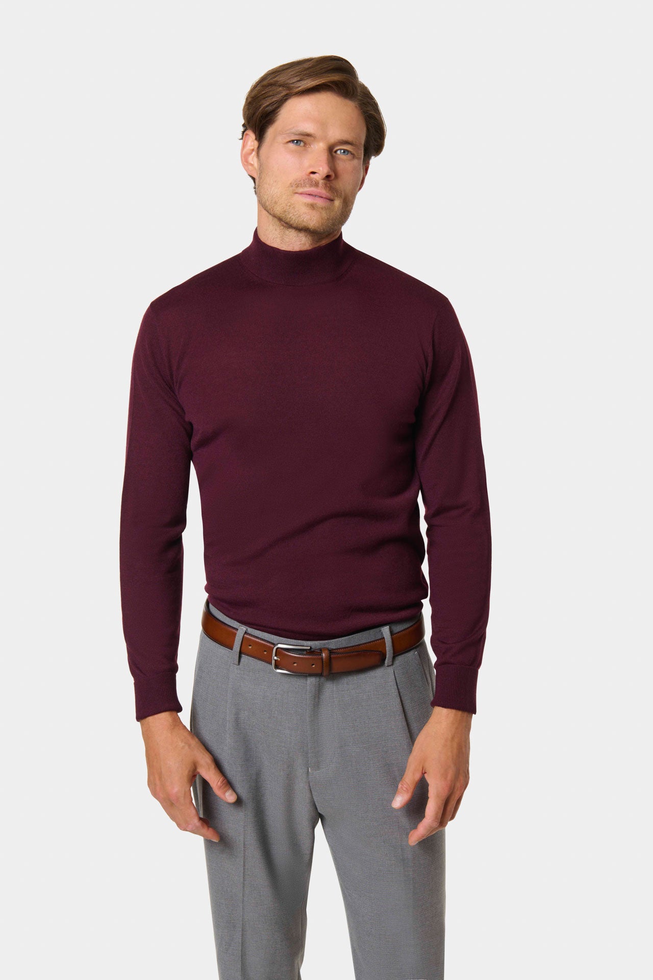 Pull col cheminée Parmi — détail de la matière