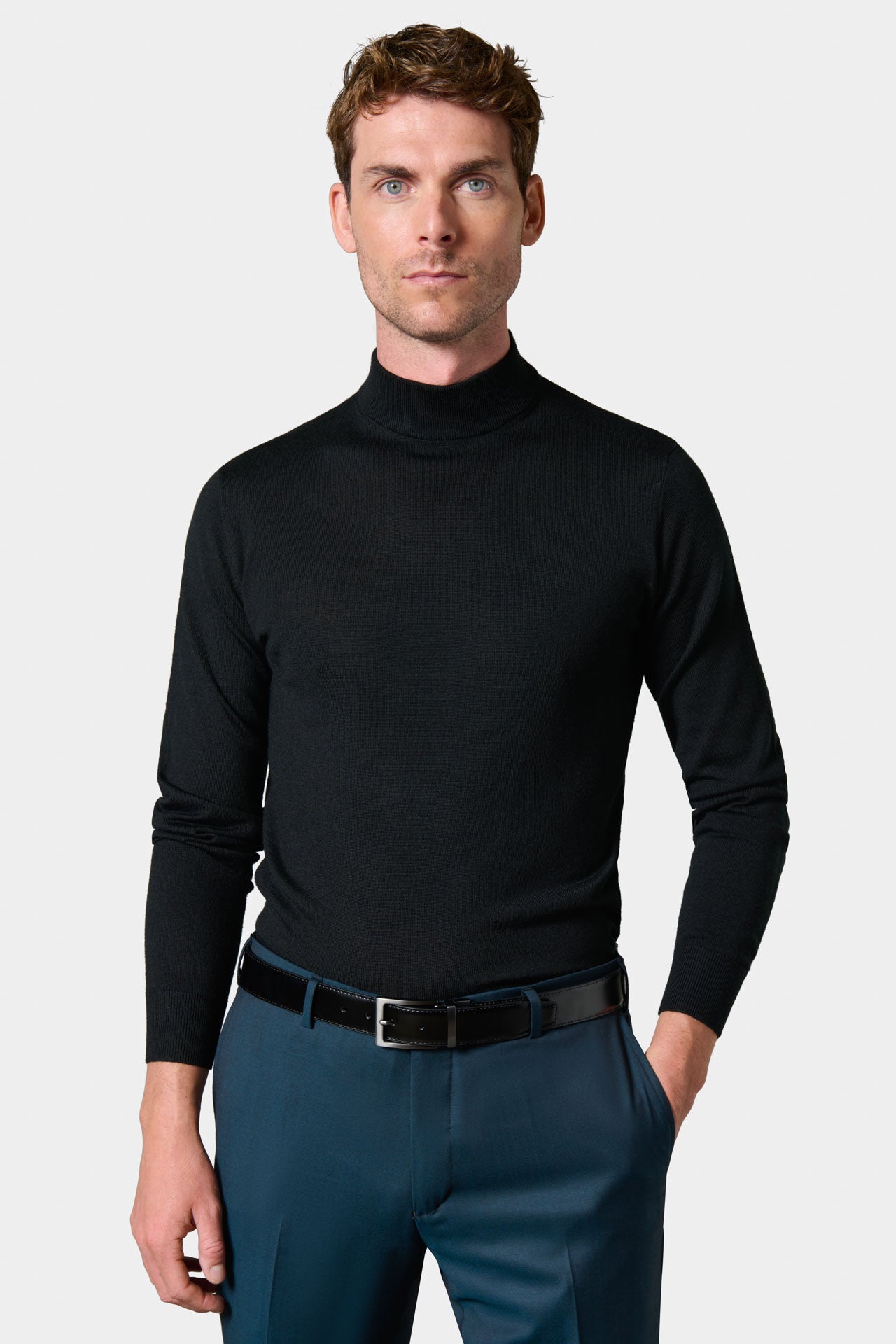 Americana de traje entallada bicolor