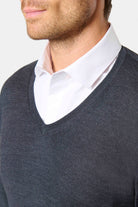 Pull Col V Maille jersey Paris — vue de détail
