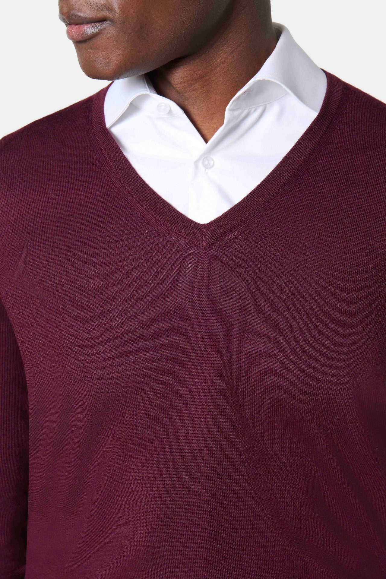 Pull Col V Maille jersey Paris — vue de face