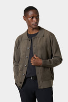 Gilet boutonné col chemise en maille jersey Jerem