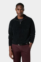 Jersey de cuello alto con cremallera en punto chenille Jerem – vista 3
