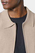 Cárdigan con cremallera y cuello camisero en punto milano Jerem – vista 6