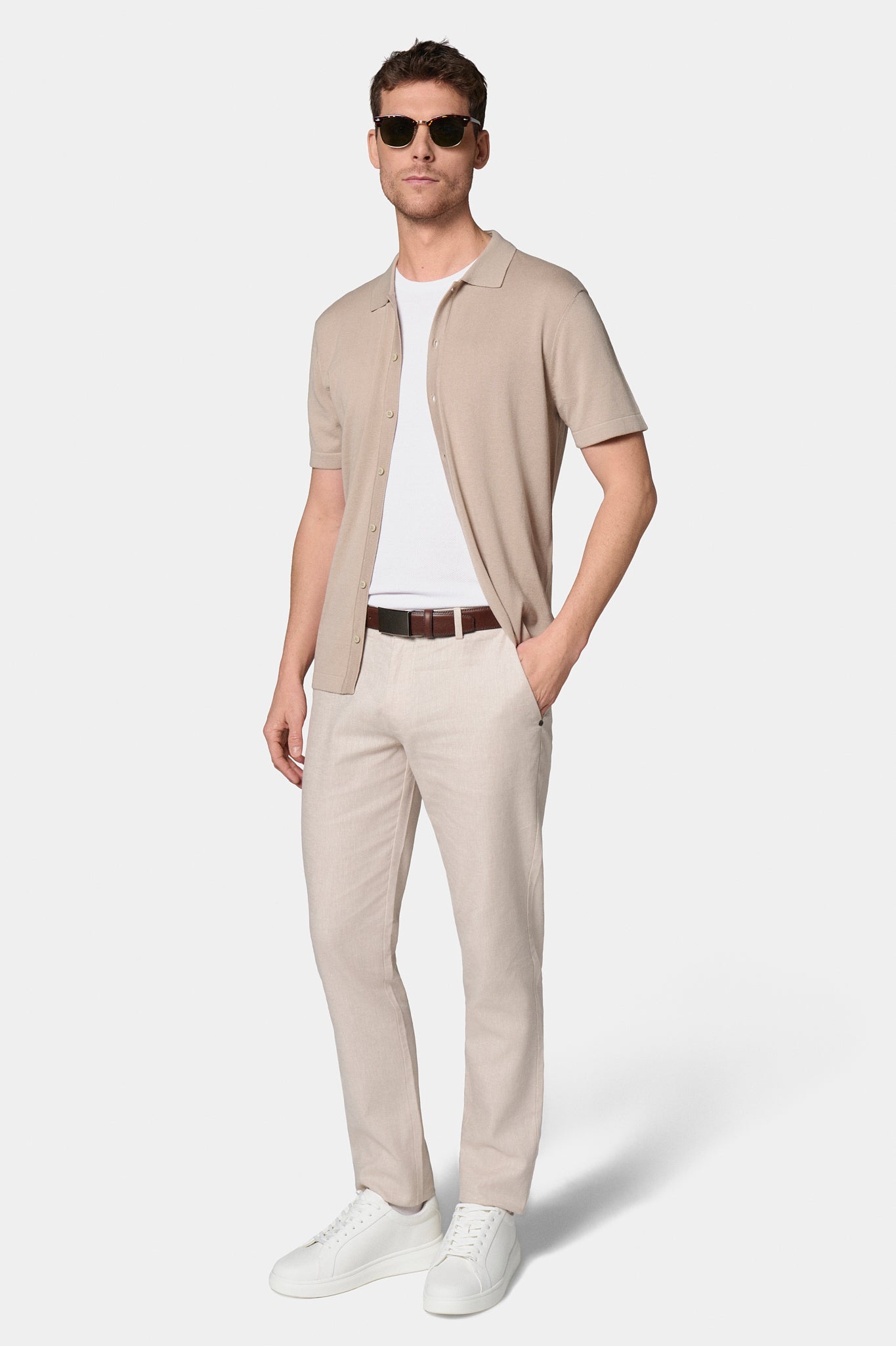 Maille manches courtes — Chemise Jerem, col polo