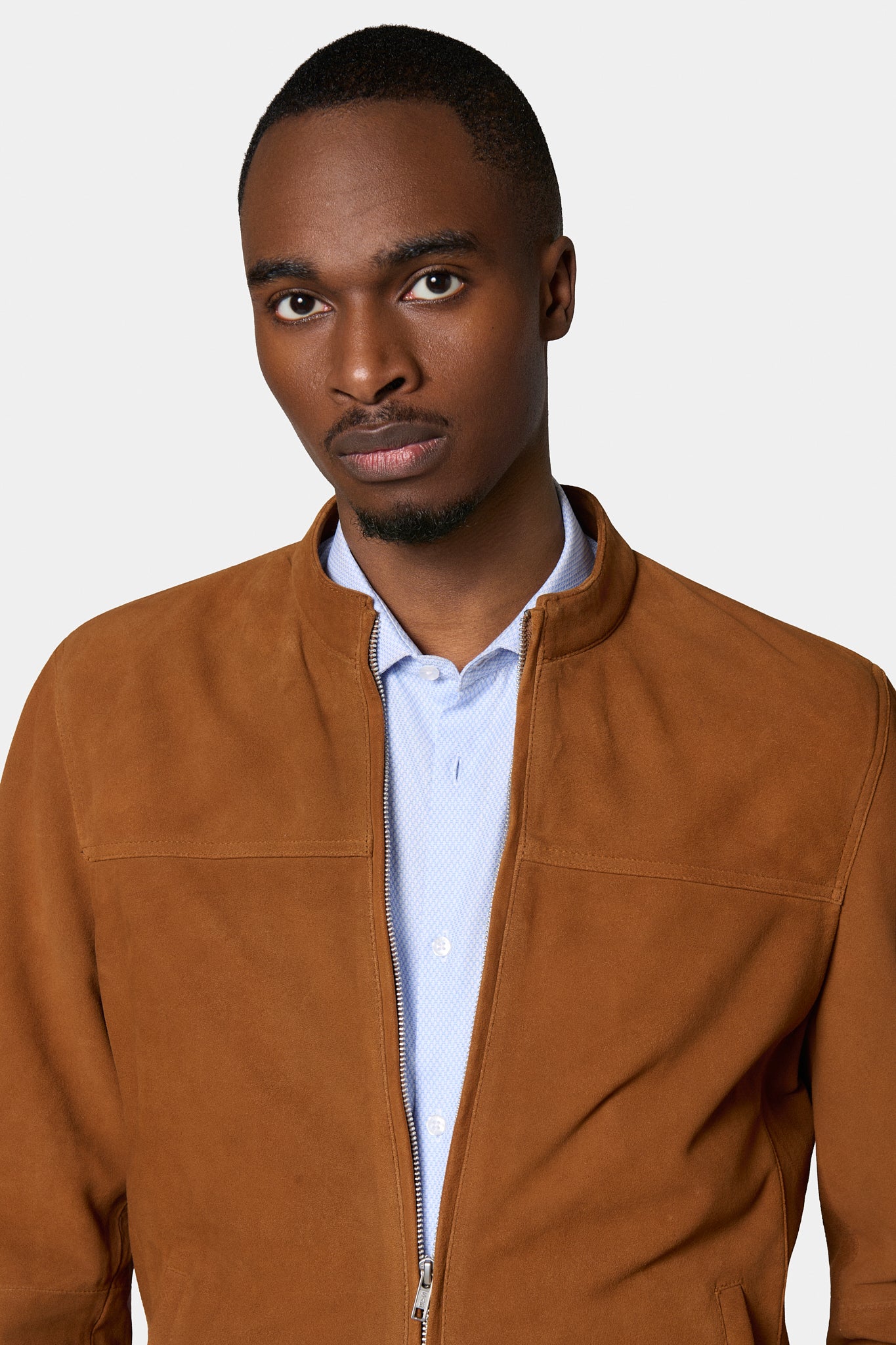 Blouson, cuir col montant Jerem