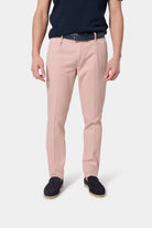 Pantalon classique à pince stretch Jerem, ceinture sartoriale stretch, ceinture sartoriale, poches italiennes, coloris beige