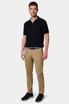 Pantalon classique à pince stretch Jerem, ceinture sartoriale stretch, ceinture sartoriale