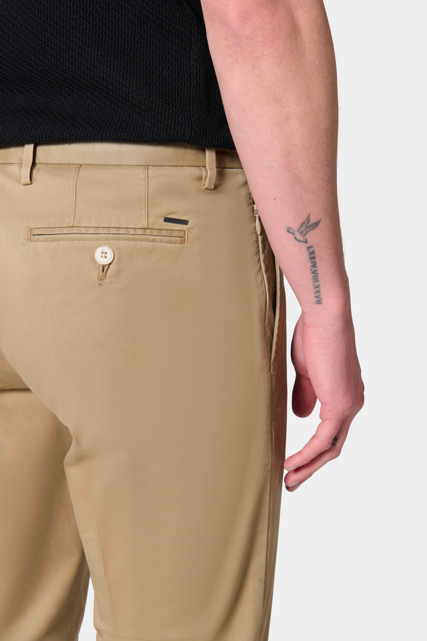 Pantalon classique à pince stretch Jerem, ceinture sartoriale, poches italiennes