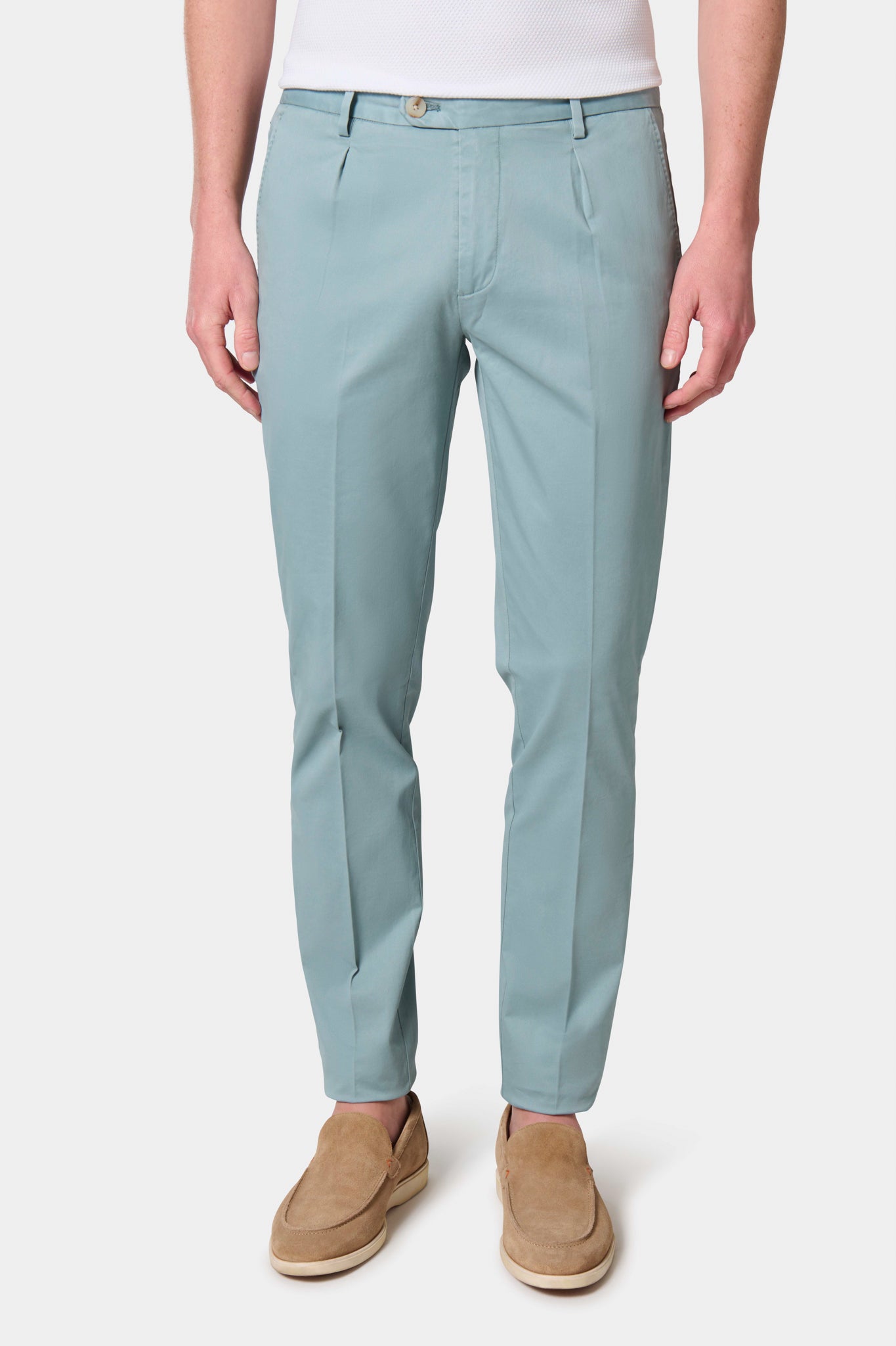 Pantalon classique à pince stretch Jerem, poches italiennes, coupe droite