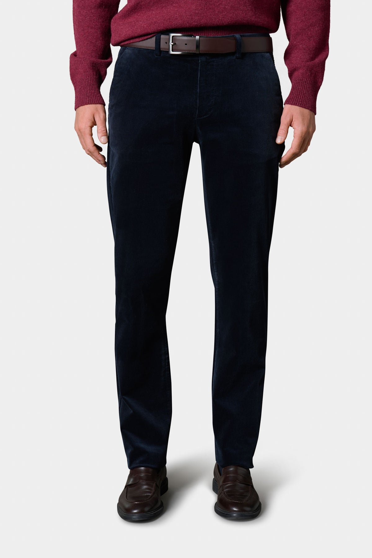 Pantalon de ville en velours côtelé stretch