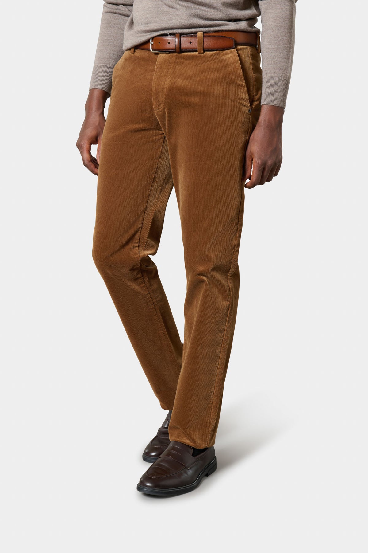 Pantalon de ville en velours côtelé stretch