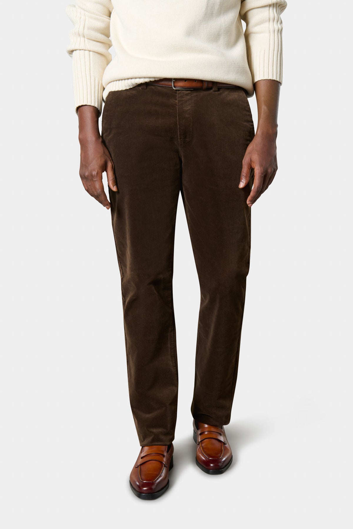 Pantalon de ville en velours côtelé stretch