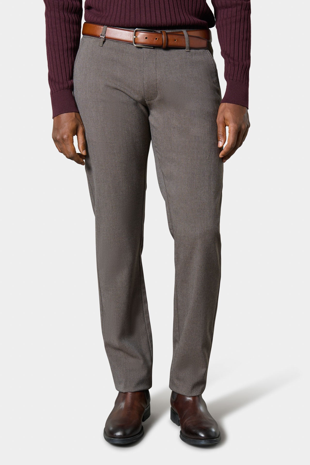 Zip-up high-neck cardigan in wool knit