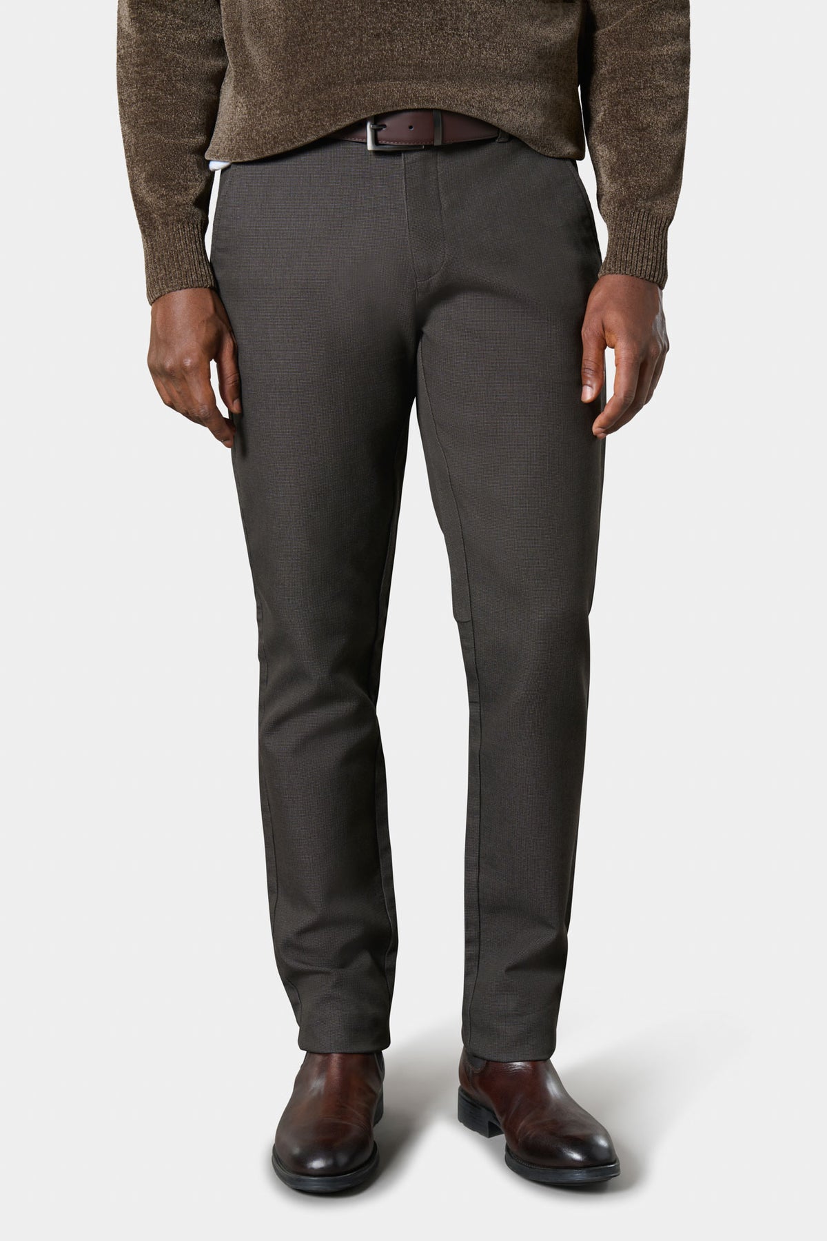 Pantalón de vestir entallado de algodón elástico Jerem