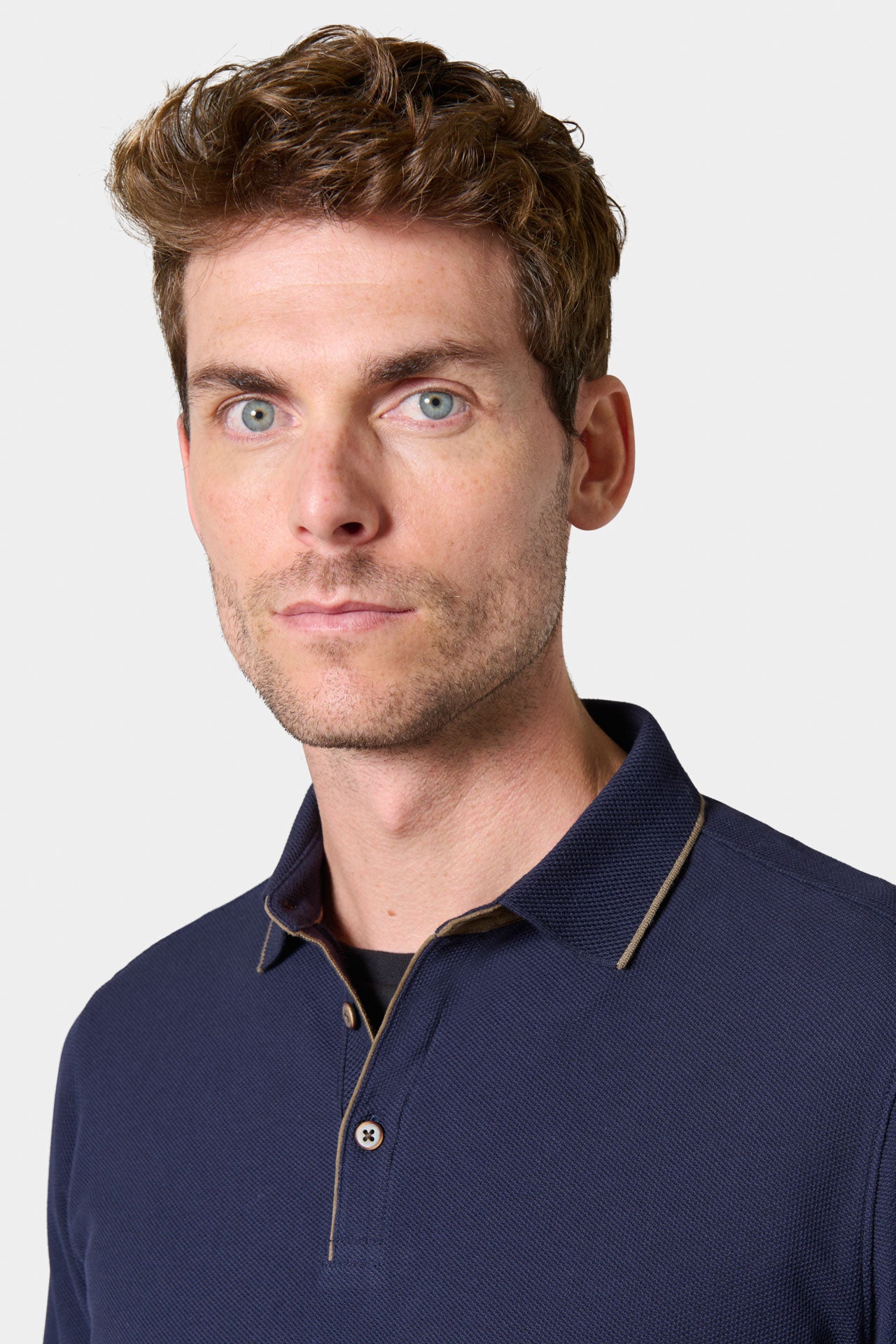 Zip-up high-neck cardigan in wool knit