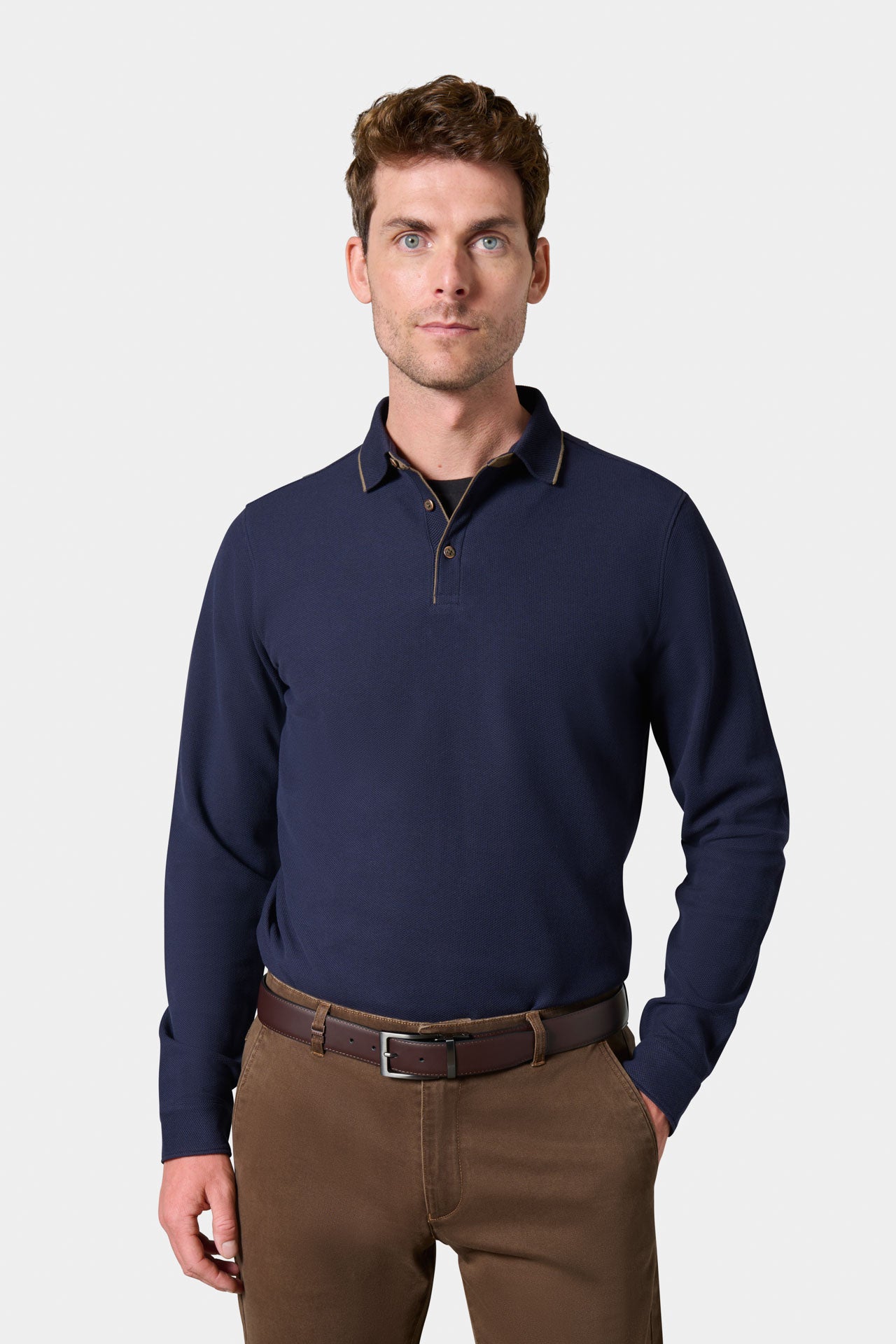 Zip-up high-neck cardigan in wool knit