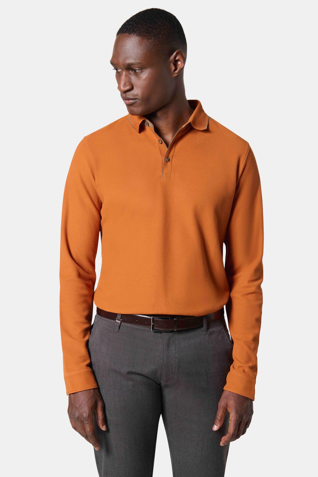 Polo manches longues en nid d’abeille Skull — Jerem Paris