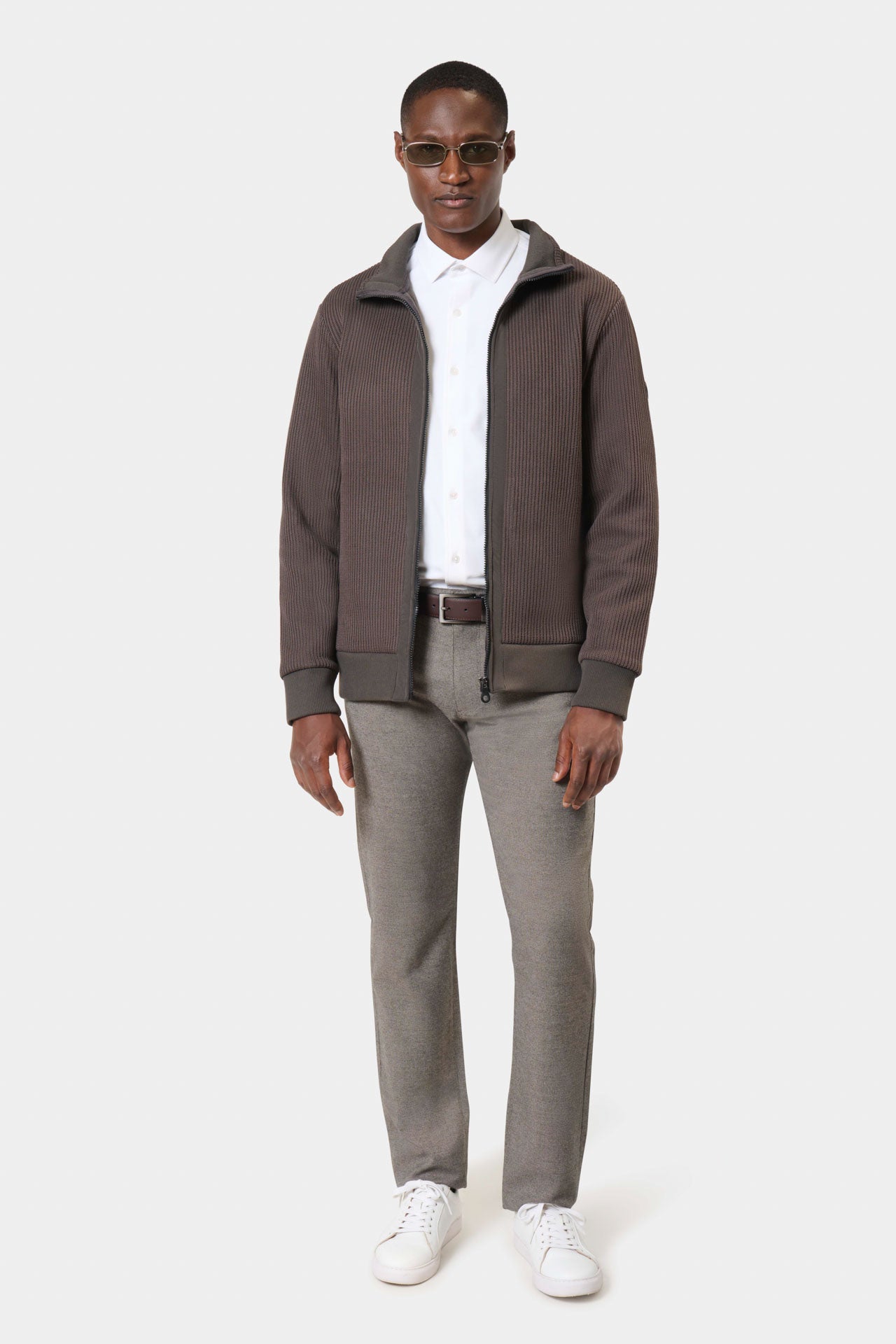 Gilet zippé col montant à poches invisibles Jerem Paris, vue de dos
