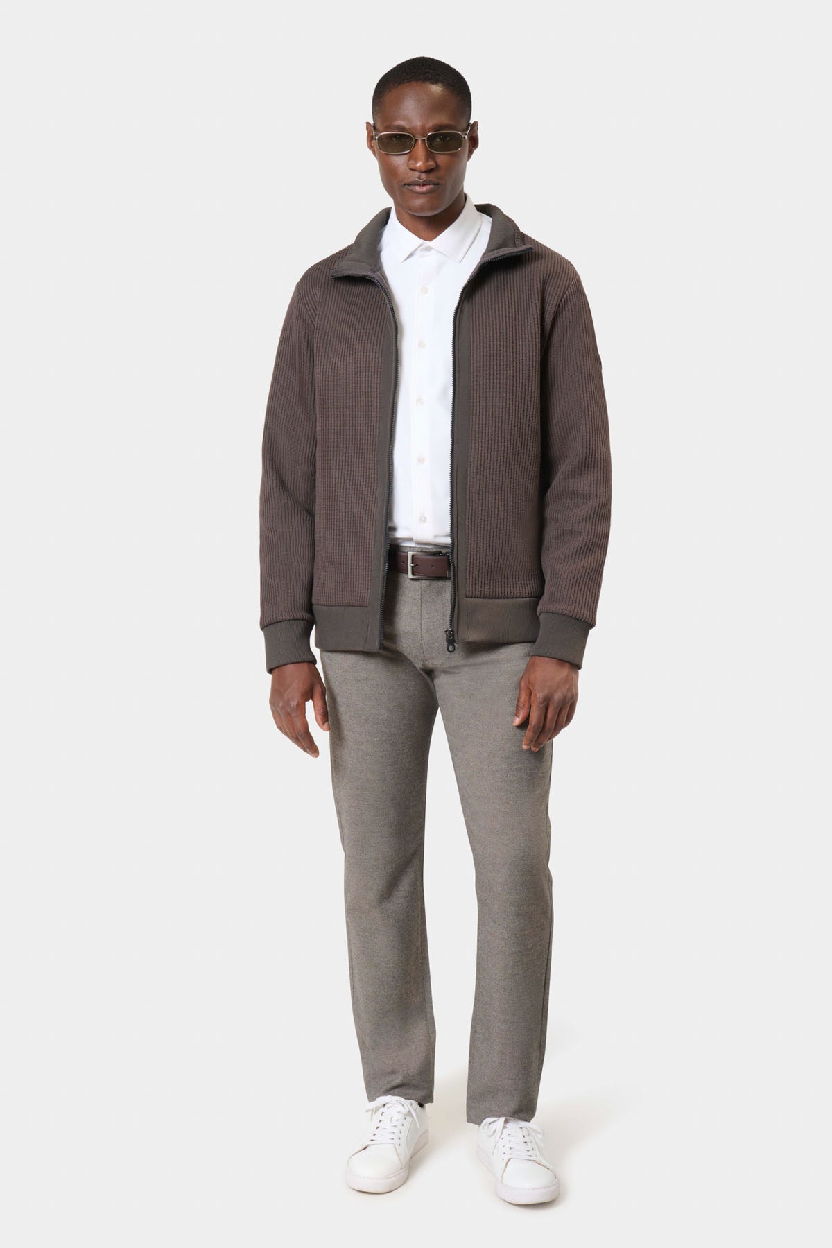 Gilet zippé col montant à poches invisibles Jerem Paris, vue de dos