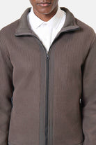 Gilet zippé col montant à poches invisibles Jerem Paris, vue de face
